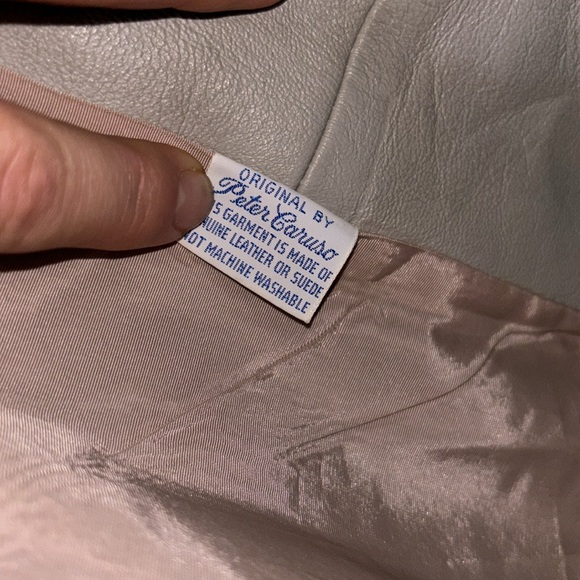 EC Peter Caruso Genuine Leather sz 14 fur top belt jacket - Picture 15 of 16